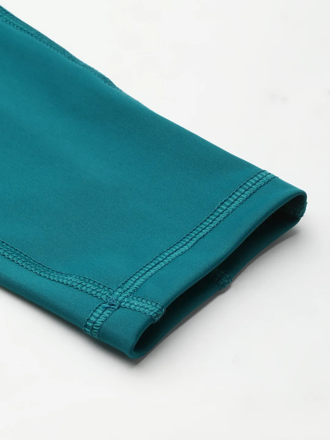 Women Teal Green Shin On Rapid Dry Training Tights