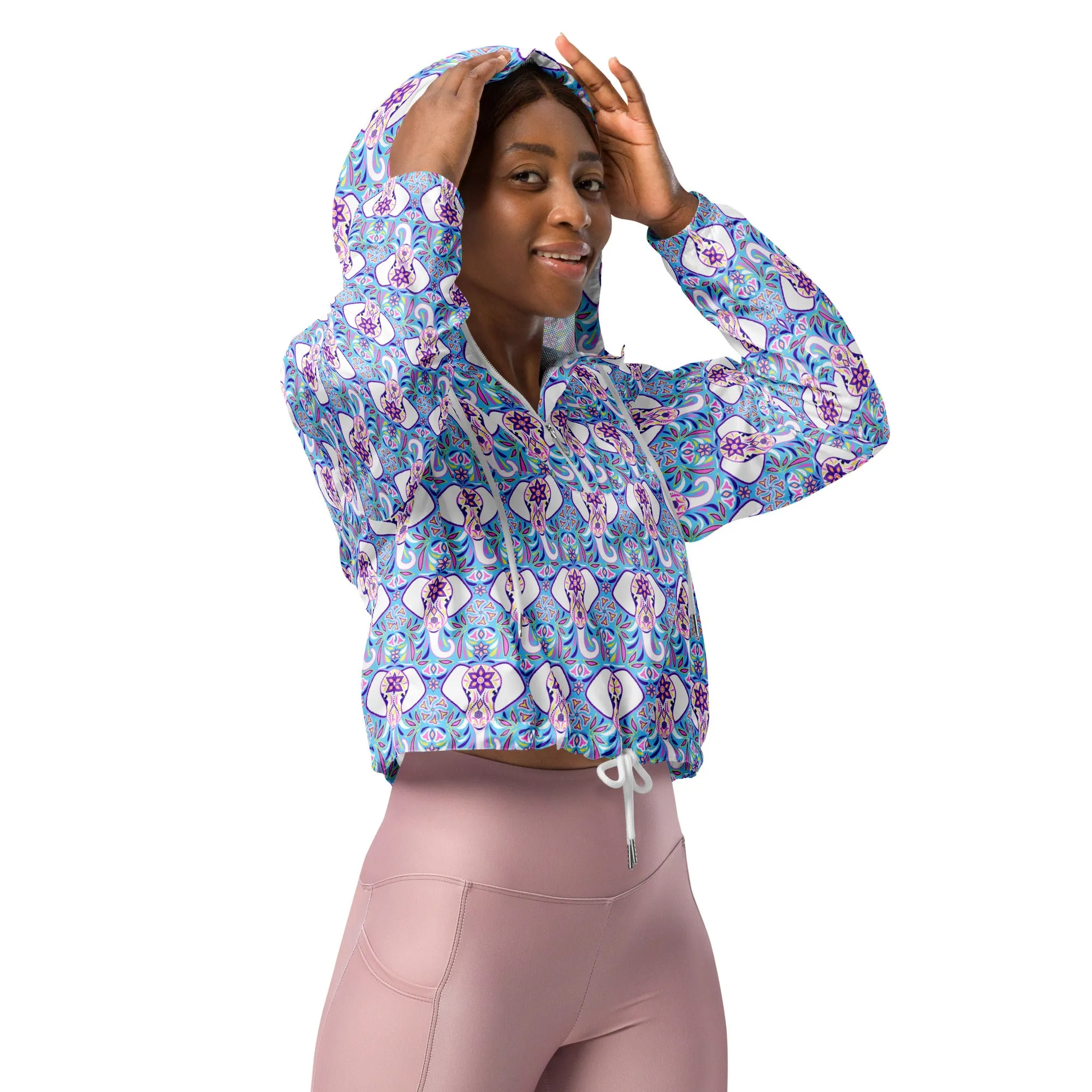 Women’s cropped windbreaker, lightweight, waterproof,  Choose your Design XS TO 2XL