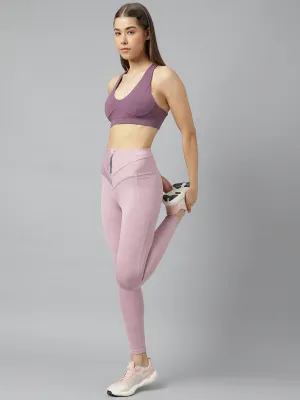 Women's high waist front zipper training tights