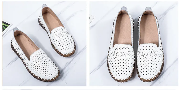 Women's Leather Soft Sole Shoes Flat Comfortable Leather Shoes