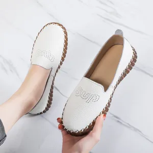 Women's Leather Soft Sole Shoes Flat Comfortable Leather Shoes