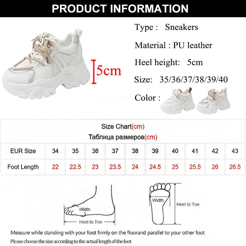 Women's Thick Bottom Comfortable  Sneakers