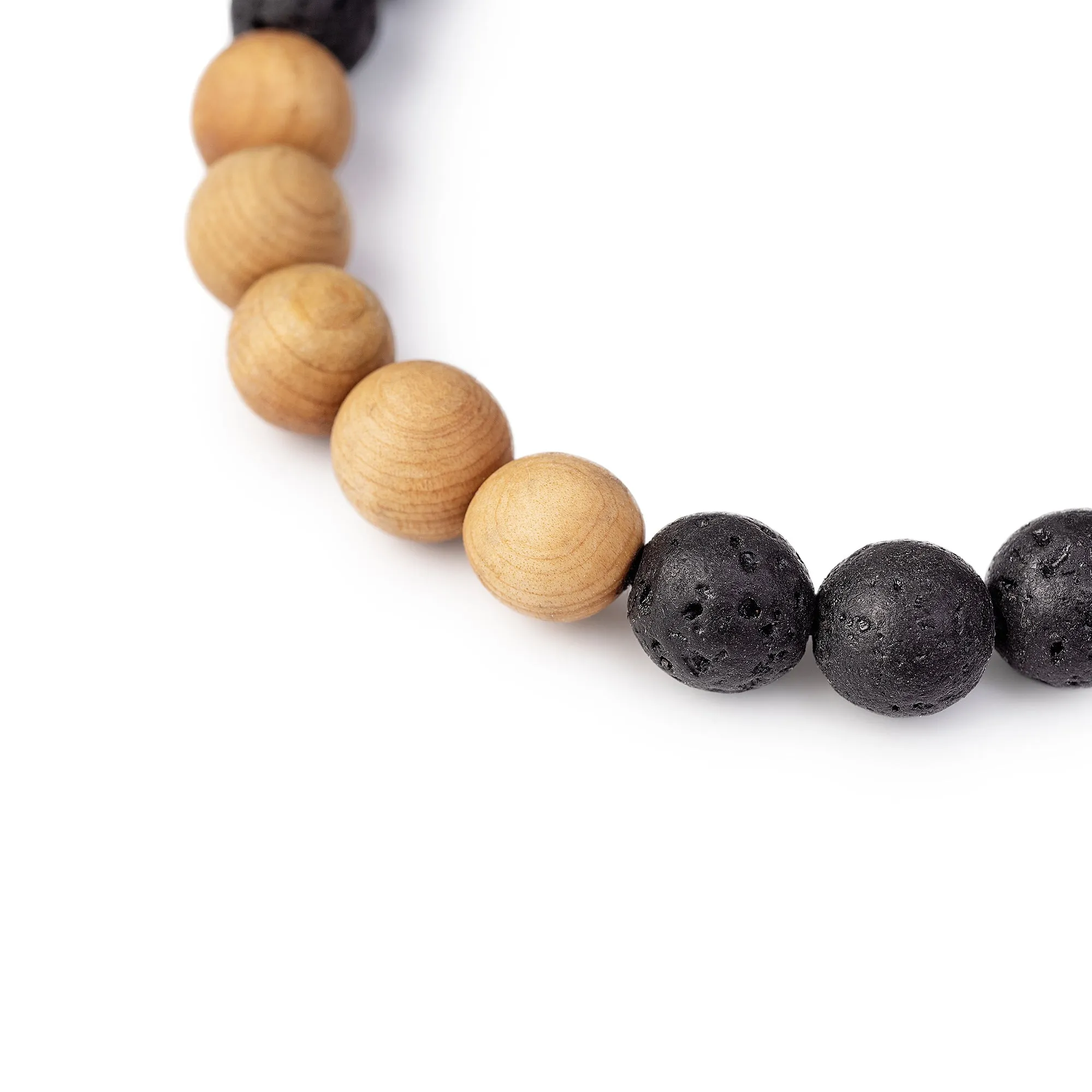 WOODWATCH BEADS PINEWOOD VOLCANIC BRACELET