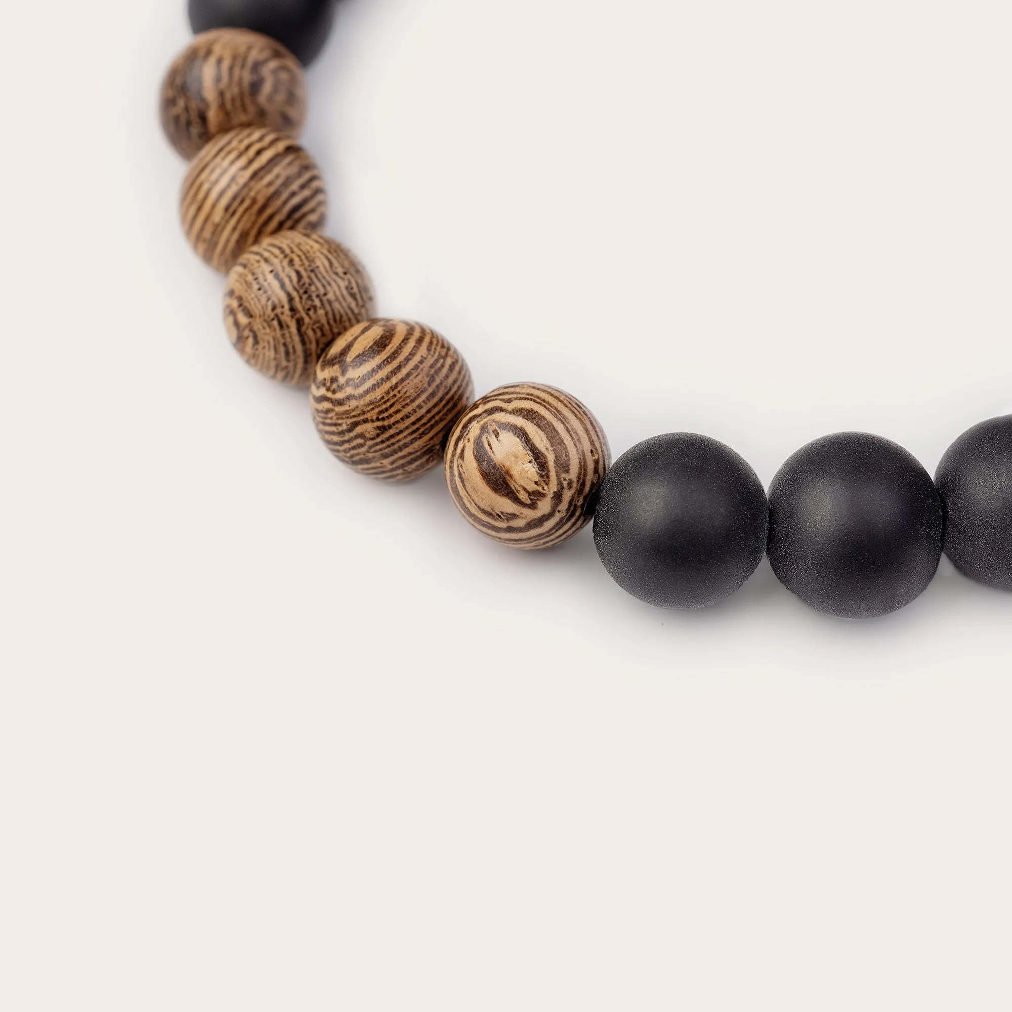 WOODWATCH BEADS WENGEWOOD AGATE BRACELET