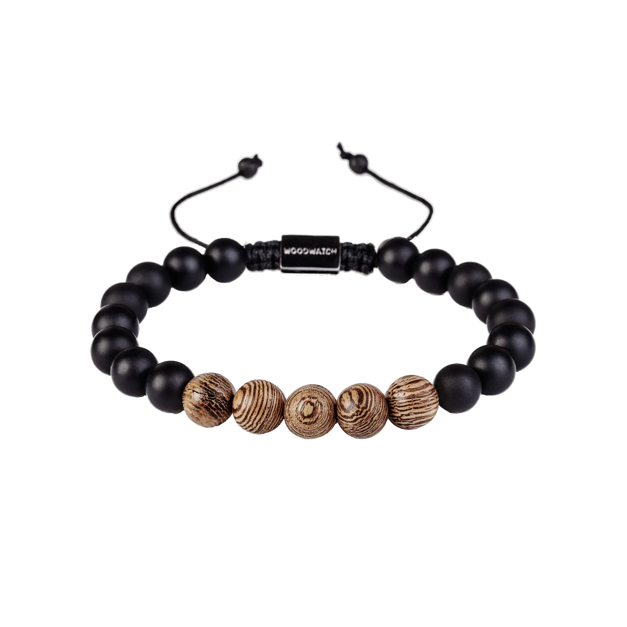 WOODWATCH BEADS WENGEWOOD AGATE BRACELET