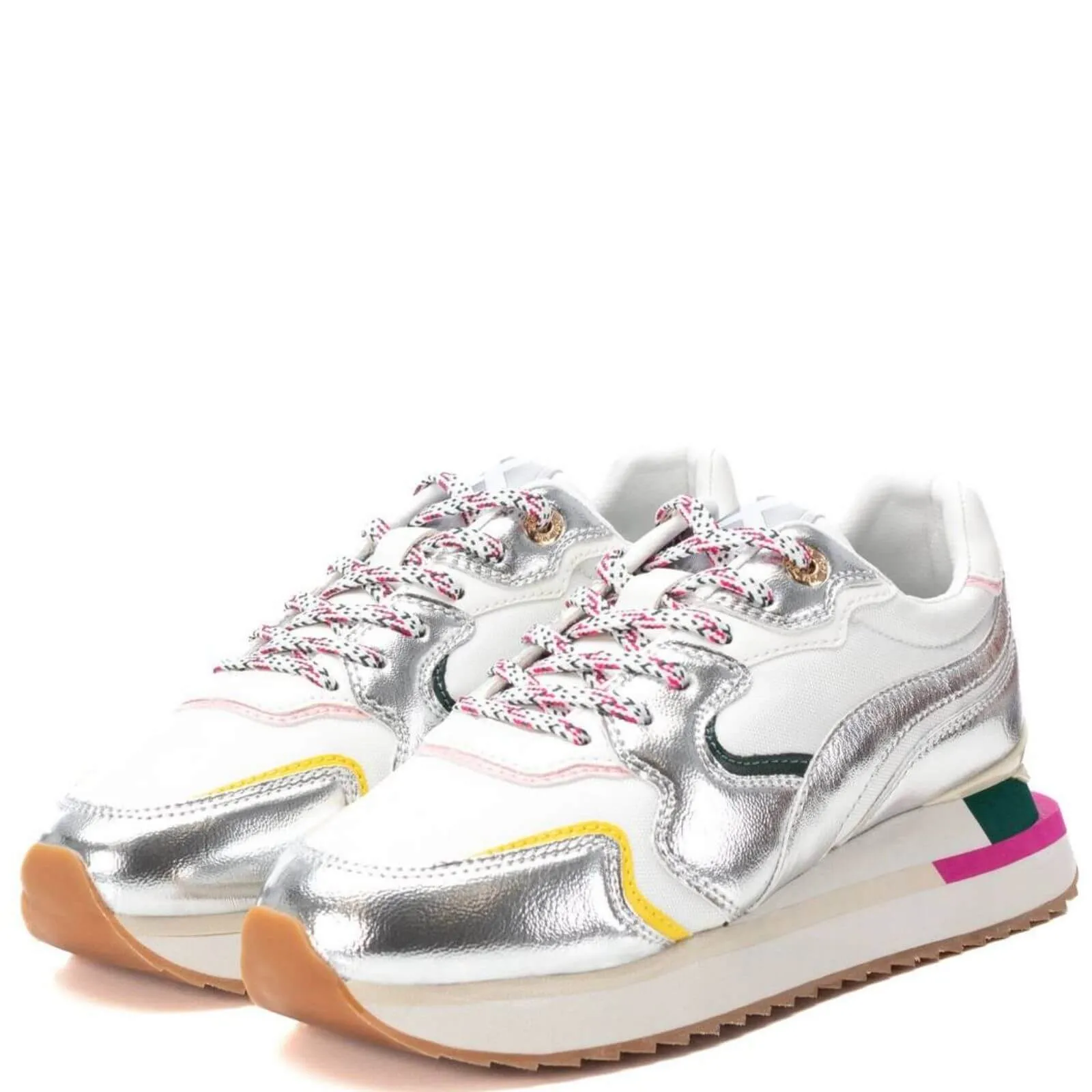 XTI Silver Metallic City Sneakers