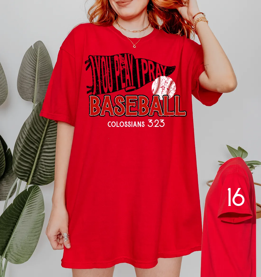 You Play I Pray Sports Team Shirt with option for Sleeve Print/  Baseball Mom Shirt / Any Sport Available