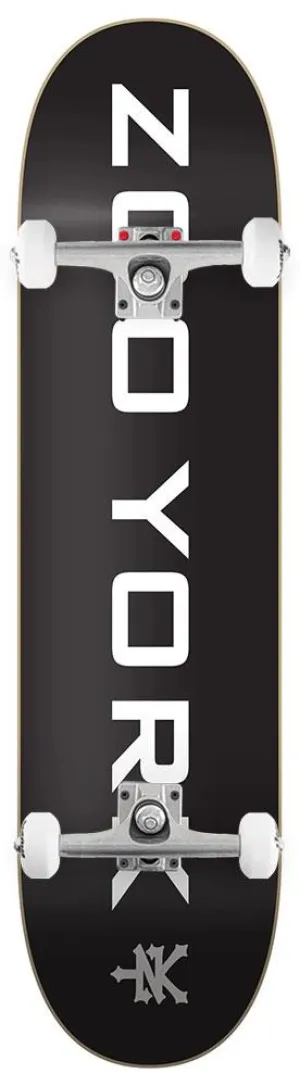 Zoo York OG Logo Block Black/White/Grey x Venom Custom Complete Skateboard - 7.75"